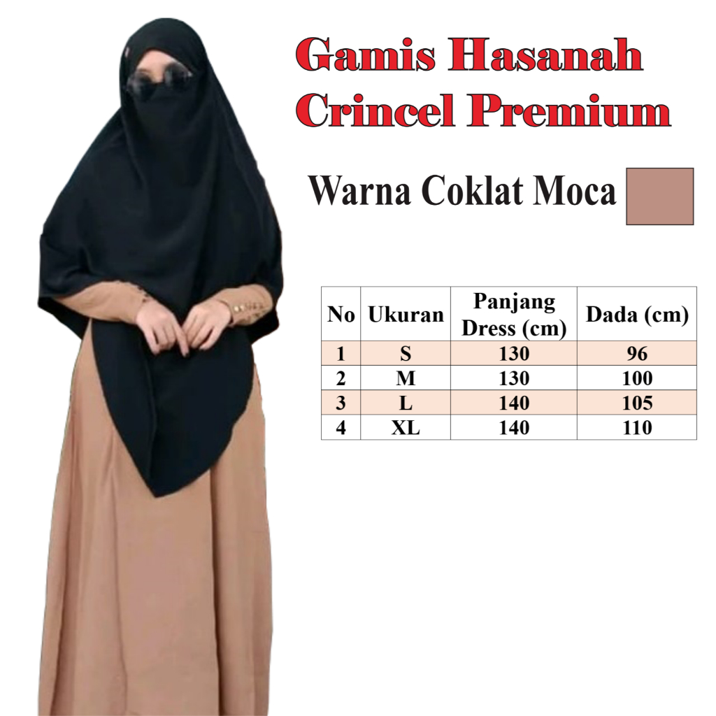 Baju Gamis Hasanah Crincel Premium