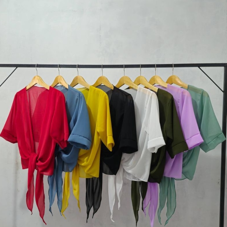 Terkini WH13 HANNA Outer Cardigan Pendek Atasan Wanita Rompi Polos