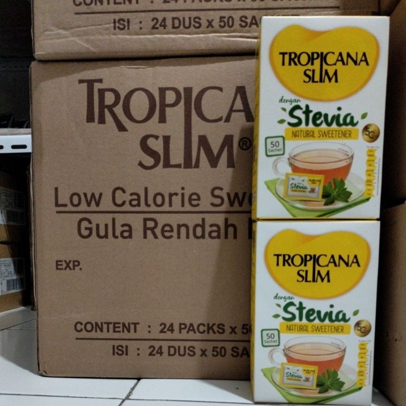 

TROPICANA SLIM DENGAN STEVIA NATURAL SWEETENER 50 SACHET