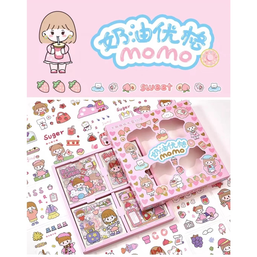

Momo Stiker Kain Anak Sticker Momo 100 Lembar Lucu Stiker Box Anak Korea Dekorasi Viral Waterproof DIY Murah NEW TERLARIS TERMURAH!