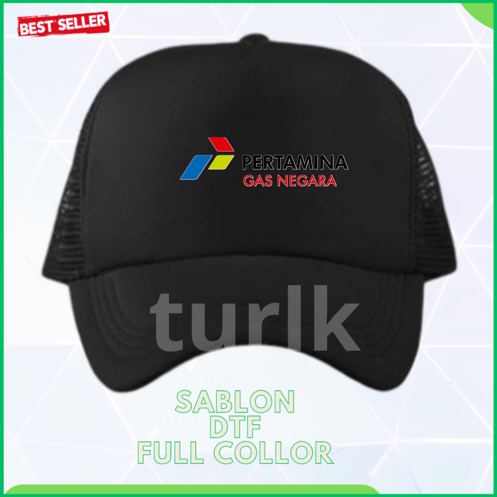 Topi Pertamina Gas Negara Custom Trucker Hat