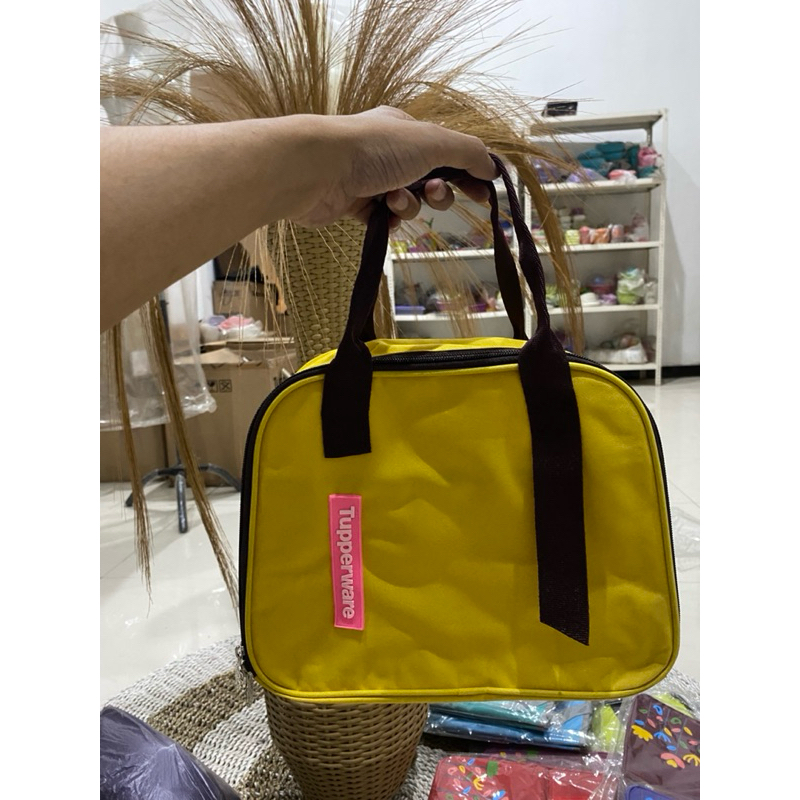 Tas bekal Luxury Tupperware/Tas Cheerfull Smile Tupperware/Tas Bekal Tupperware/Tas Serbaguna/Zipper