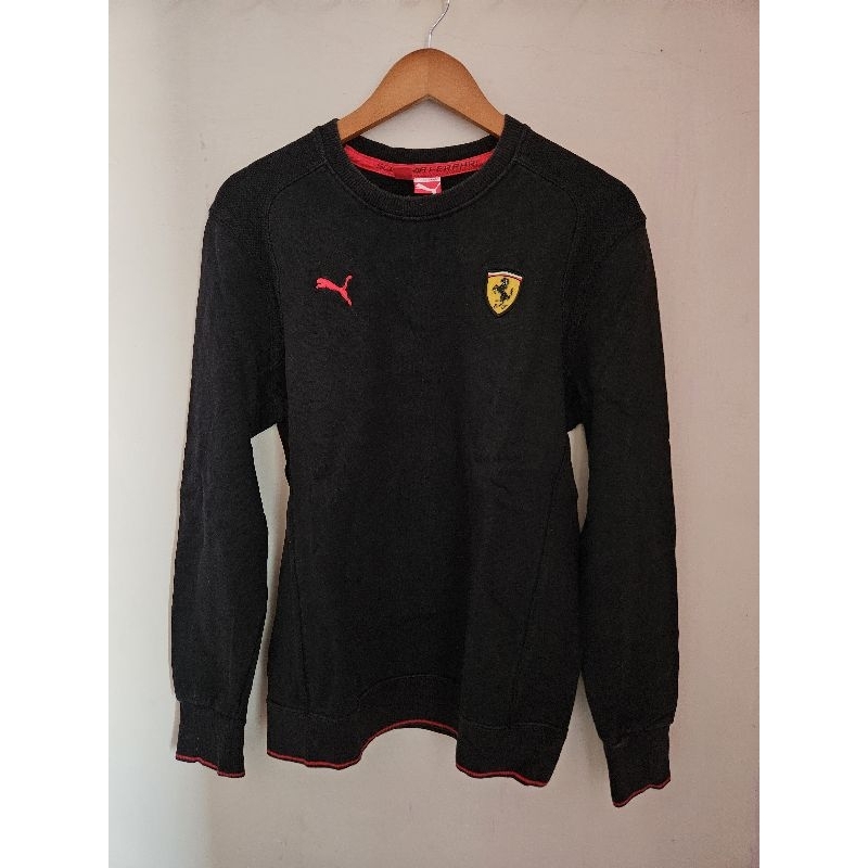 CREWNECK PUMA X FERRARI HITAM SECOND ORIGINAL