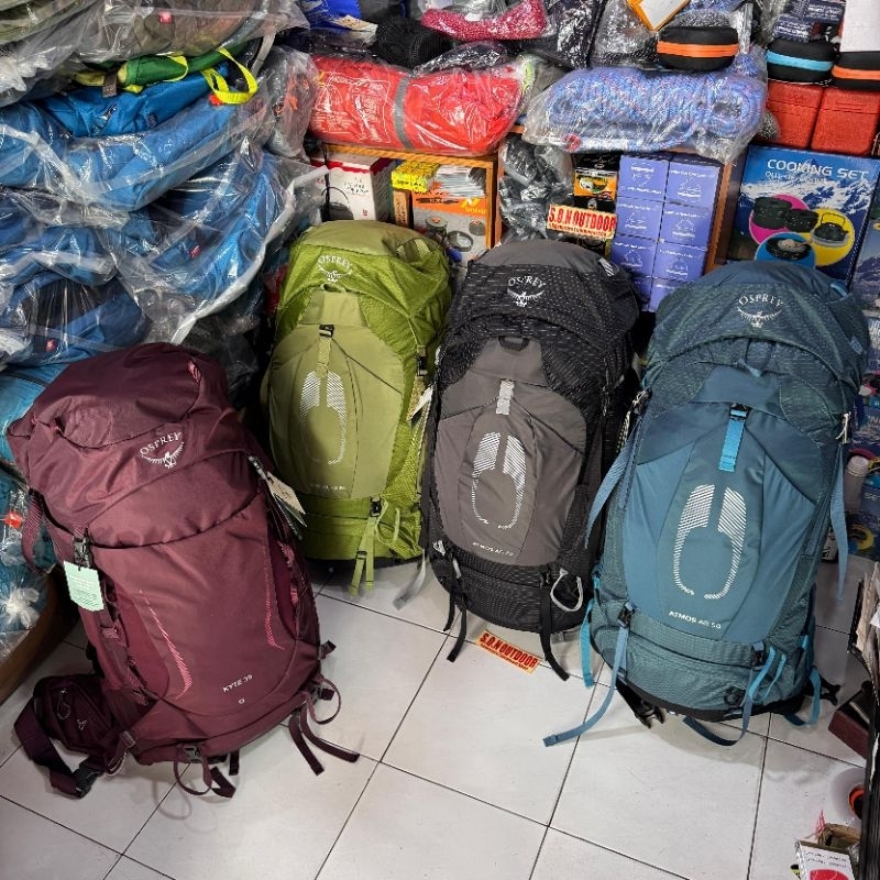 osprey atmos ag 50 65 ultralight tas gunung anti gravity 50l 60l non garansi