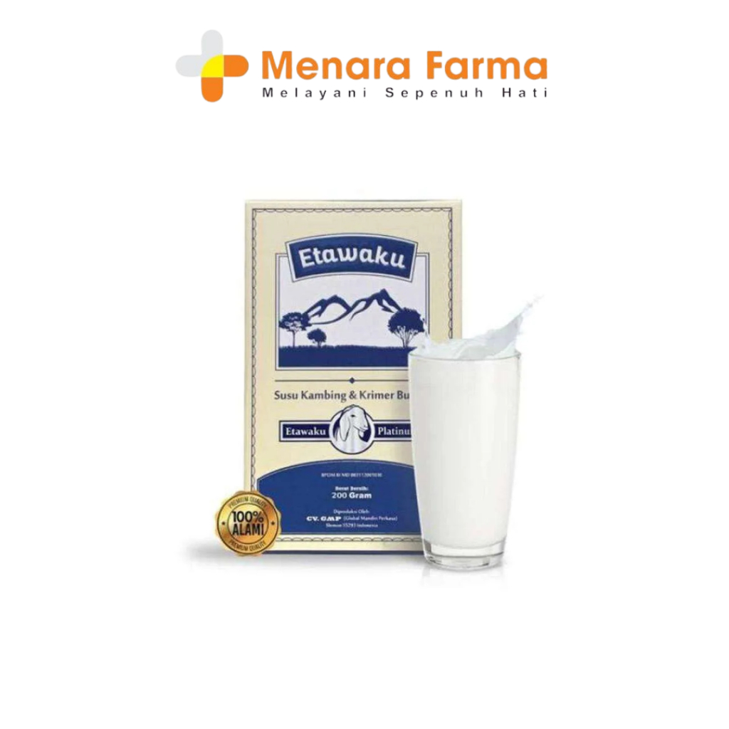 

Etawaku Platinum Susu Kambing & Krimer Bubuk 200 Gram Box