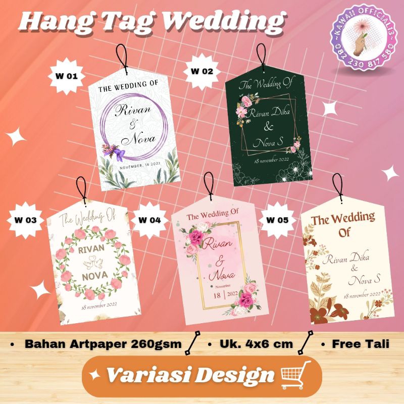 

HANG TAG WEDDING / THANK YOU CARD / KARTU UCAPAN / FREE TALI