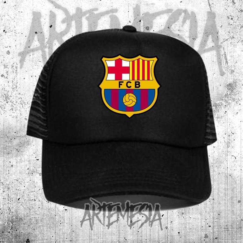 Topi jaring Topi Trucker BARCELONA logo Barca
