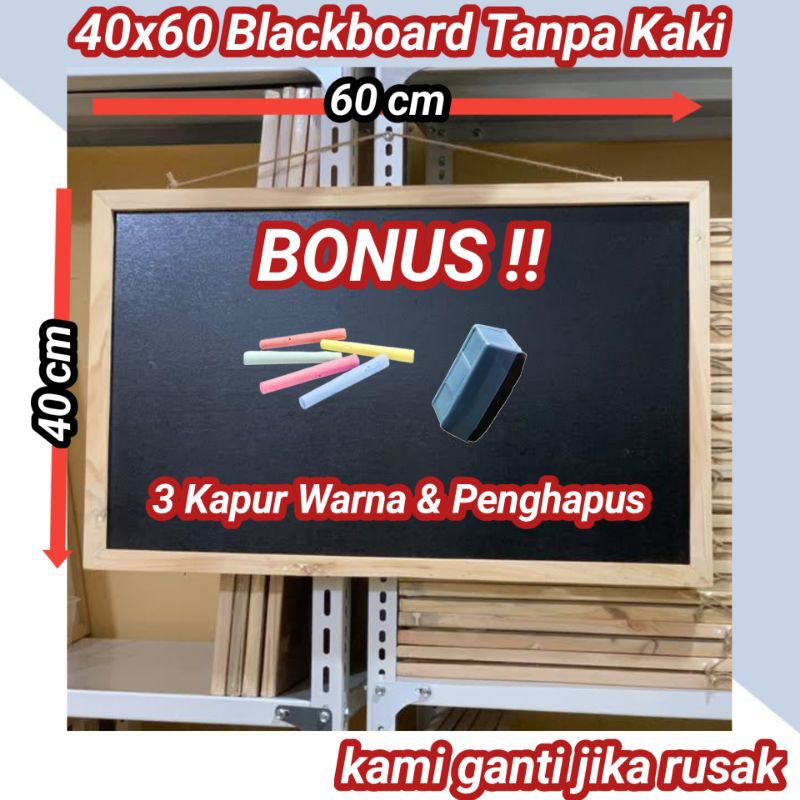 

Papan Tulis Blackboard 40x60 Tanpa kaki (gratis 3 kapur warna & penghapus) | papan tulis hitam | papan tulis kapur