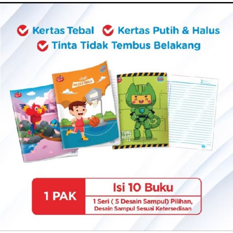 

Sidu buku tulis 38 lembar 1 pack isi 10 pcs