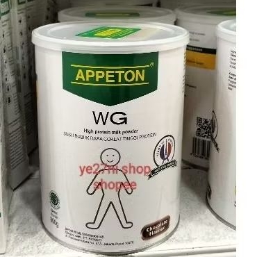 

Appeton WG Susu Bubuk rasa Coklat Tinggi Protein 900gr