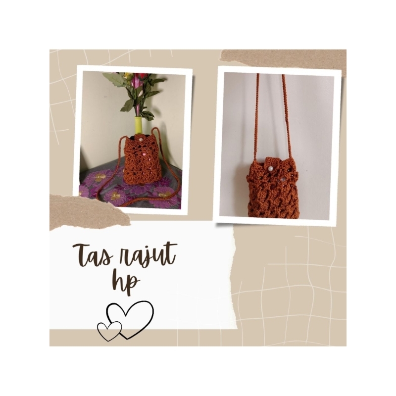 [SHELL.CROCHETT] TAS RAJUT HP MOTIF PRADA