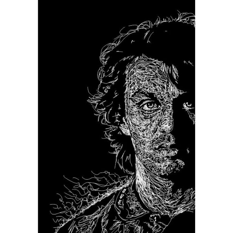 Paolo Maldini Scribble art Limited edition