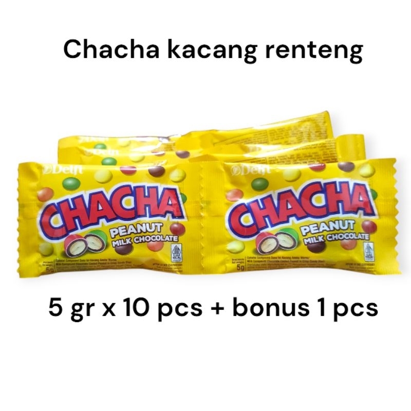 

chacha peanut renteng isi 5 gr x 10 pcs + bonus 1 pcs