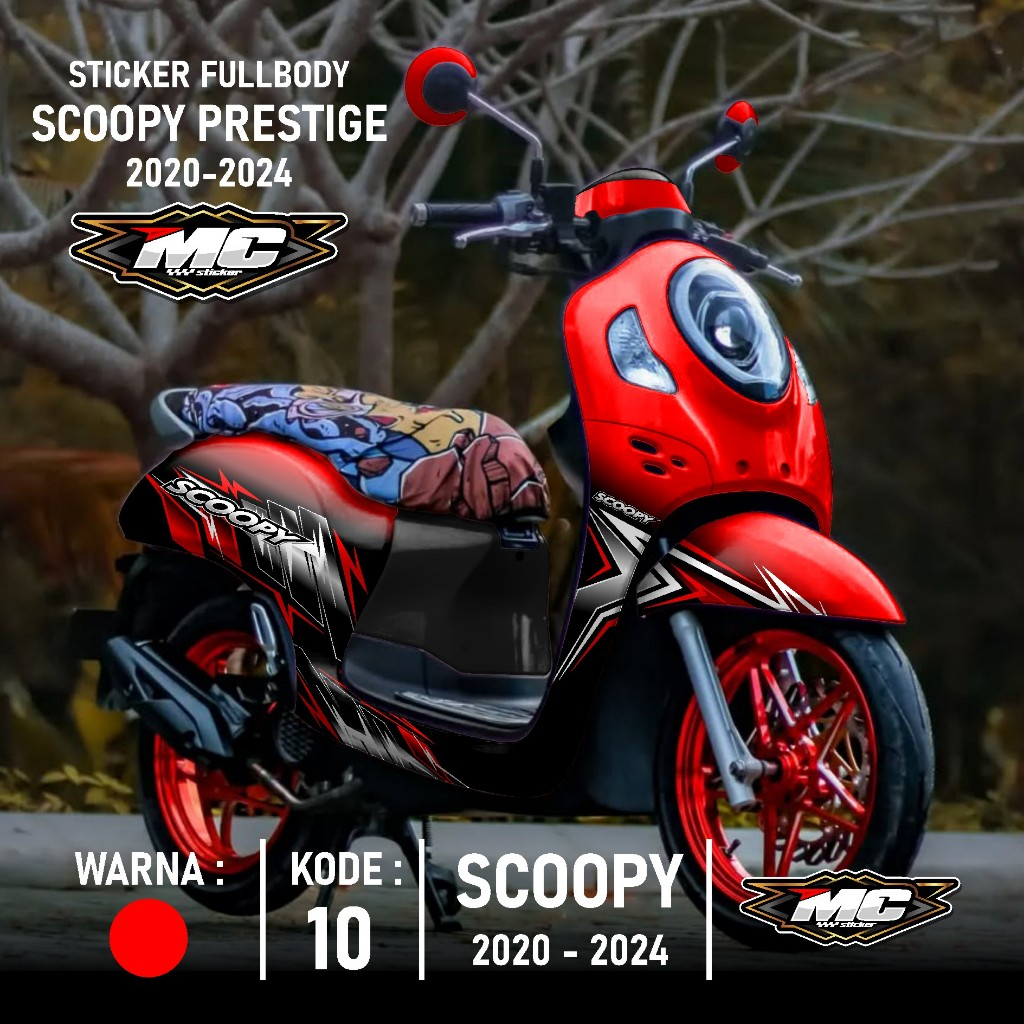 (PROMO COD) TERBARU Decal Sticker Motor Scoopy New 2021 2022 2023 2024 Full Body - Sticker Skotlet V