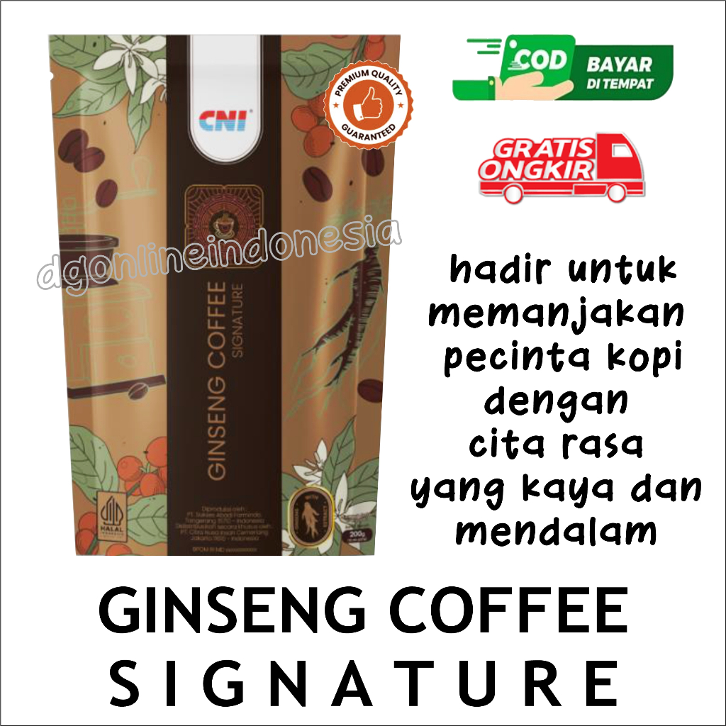 

GINSENG COFFEE SIGNATURE Kopi Dengan Cita Rasa dan Aroma yang Kuat dan Aman Bagi Lambung