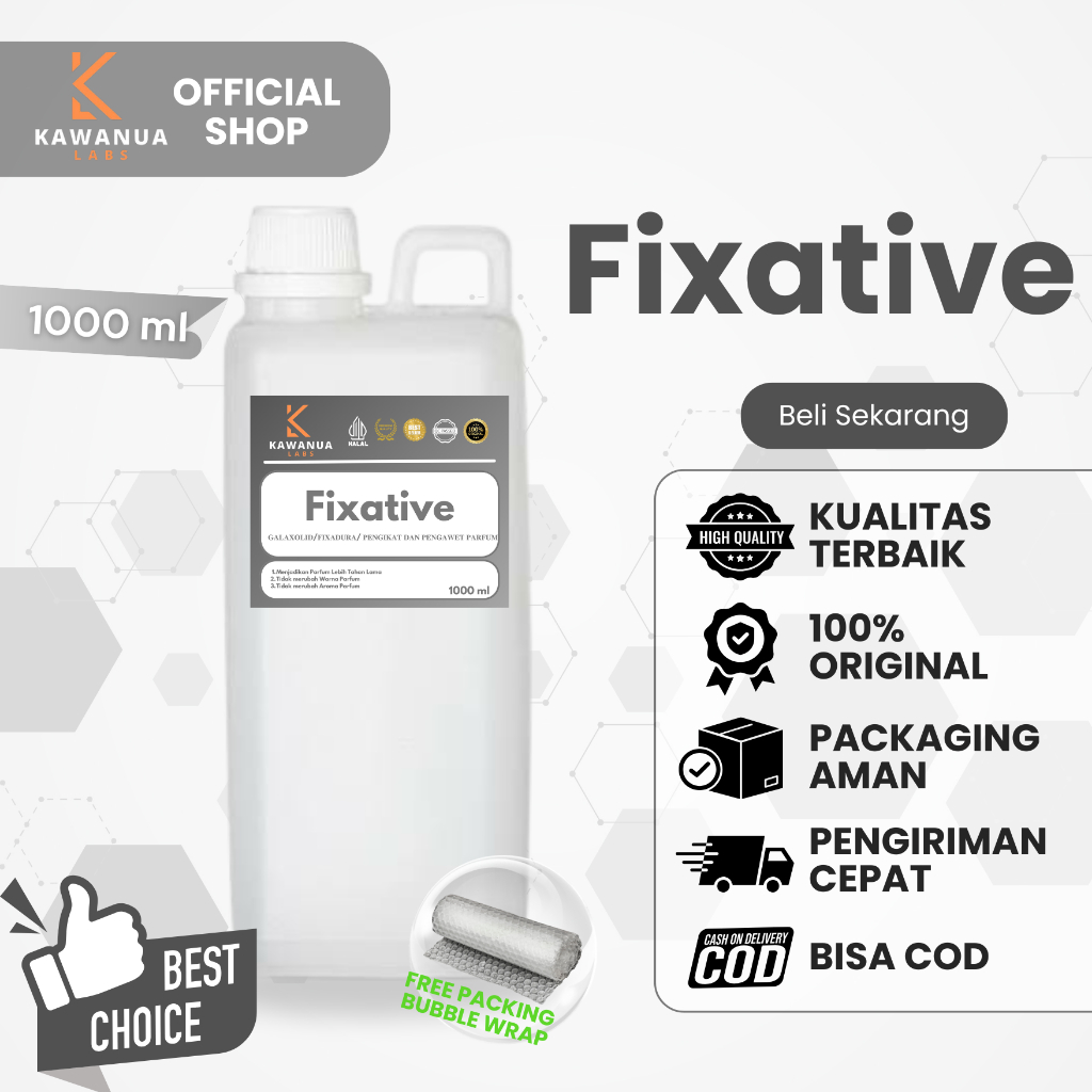FIXATIVE/FIXADURA PREMIUM Penguat & Pengikat Parfum 1Liter - Pengawet Parfum Grade A - Parfum