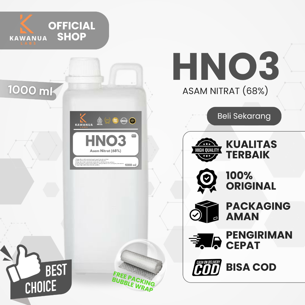 HNO3 68% Nitric Acid - Asam Nitrat (1 Liter)