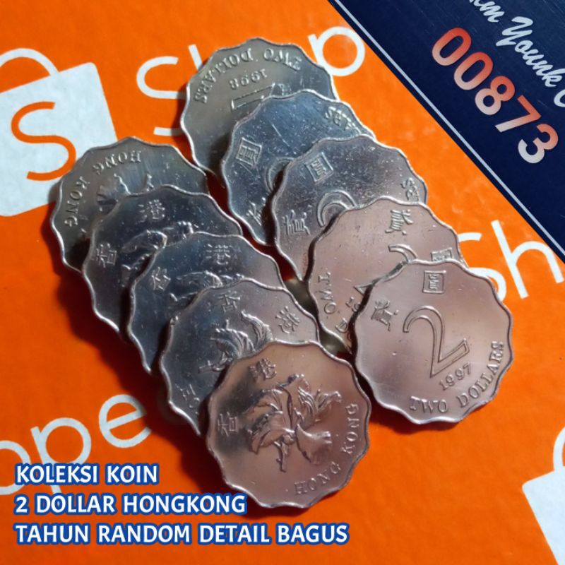 UKA010Coin 2 Dollar (HONGKONG) Thn Random Detail Sesuai Foto