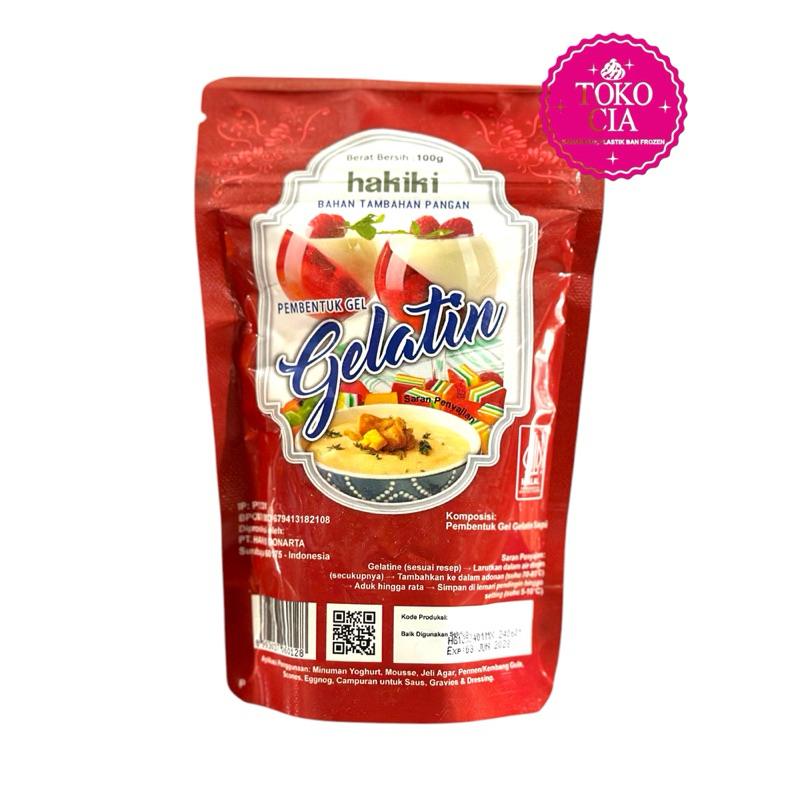 

Hakiki Gelatin Pembentuk Gelatin 100g