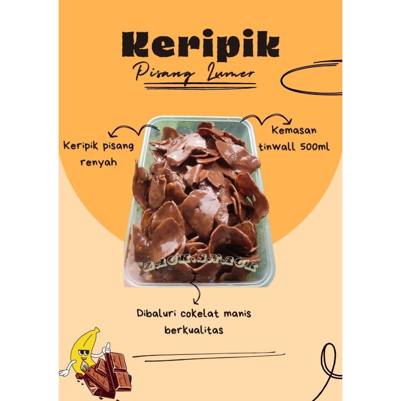 

220gr keripik pisang cokelat lumer