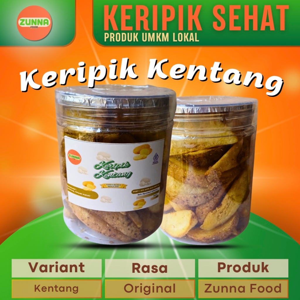 

Keripik Kentang Wedges Renyah Rasa Original - Snack Makanan Ringan - Food