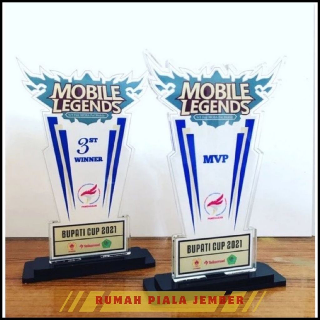 Piala Mobile Legend Piala E Sport Plakat ML Plakat Mobile Legend Akrilik