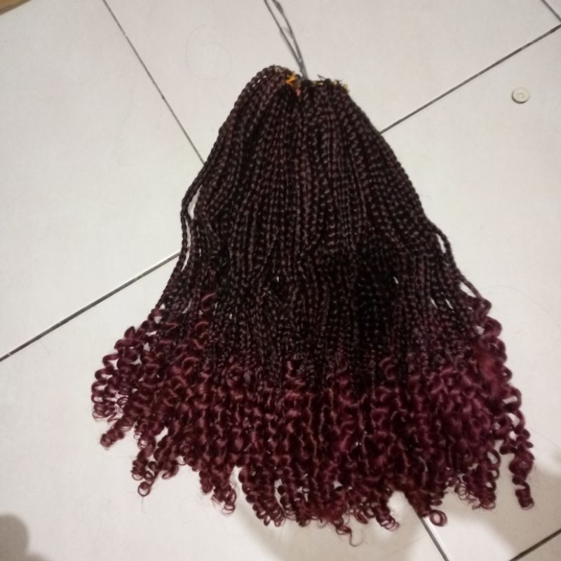 Extension Rambut Sambung Sintetis Kepang Ikal