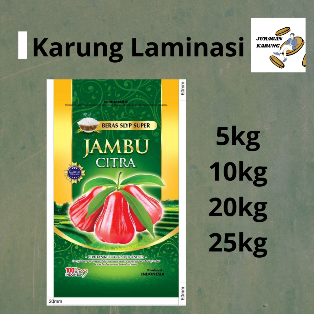 Karung Laminasi Jambu Citra Karung Beras Premium