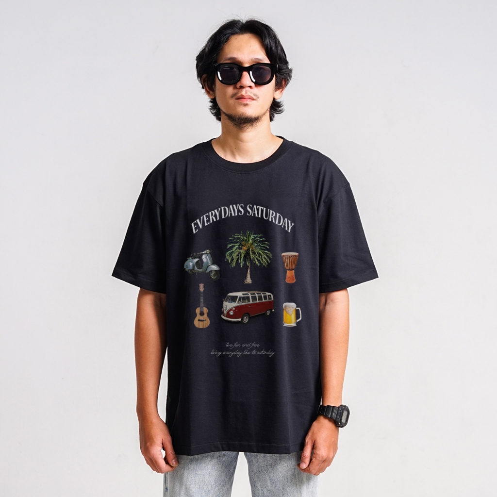 Everyday's Saturday T-shirt Kaos Oversize Saturday Mood