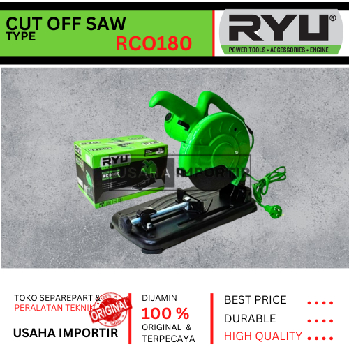 MESIN CUT OFF SAW RYU RCO180 | MESIN GERGAJI POTONG BESI 7 INCH RYU | CUT OFF RYU RCO180 | MESIN POT