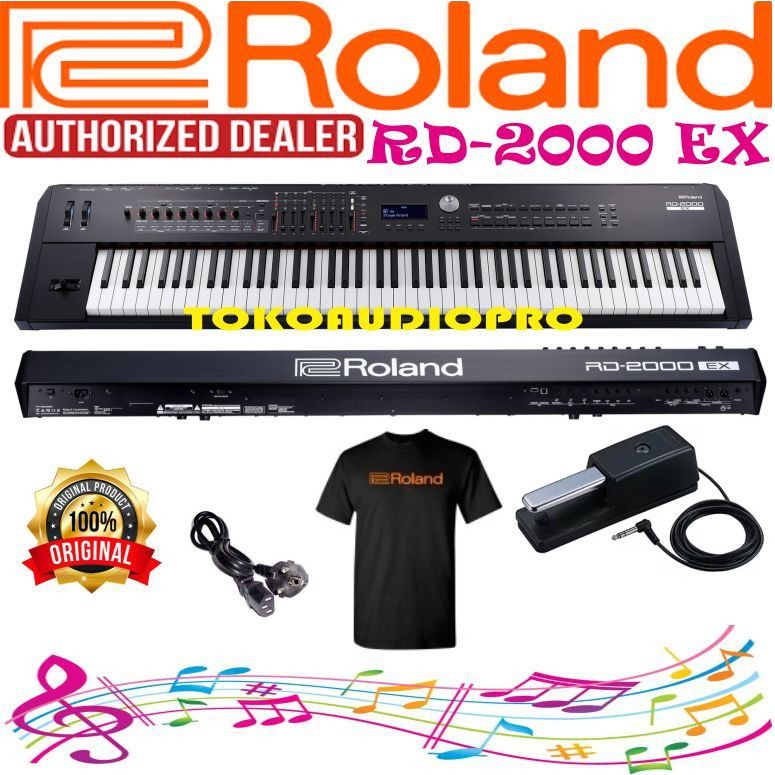 Piano Roland RD2000EX 88-Key Weighted Professional Stage Piano Roland RD-2000 EX RD-2000Ex