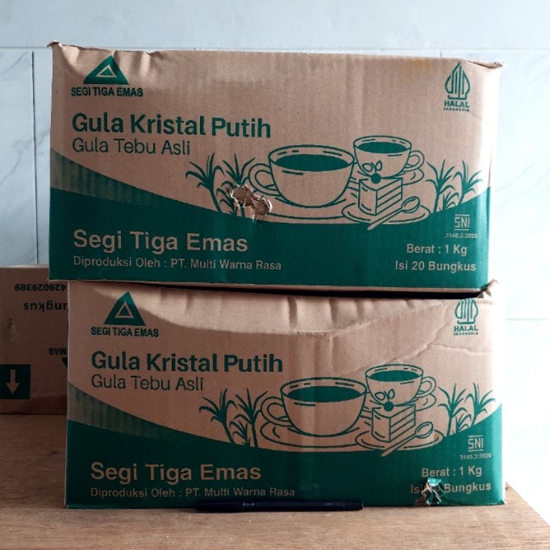 

Gula Kristal Putih Cap Segitiga Emas 1kg/Dus