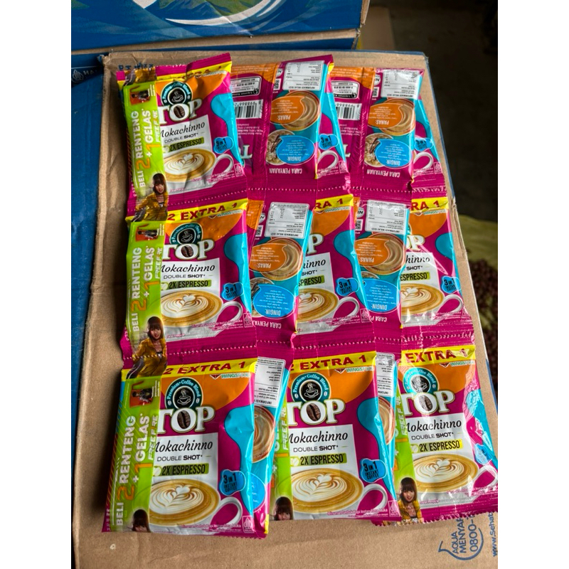 

[15pcs] top mokacinno 1 rcg (beli 2 rcg gratis 1 gelas)