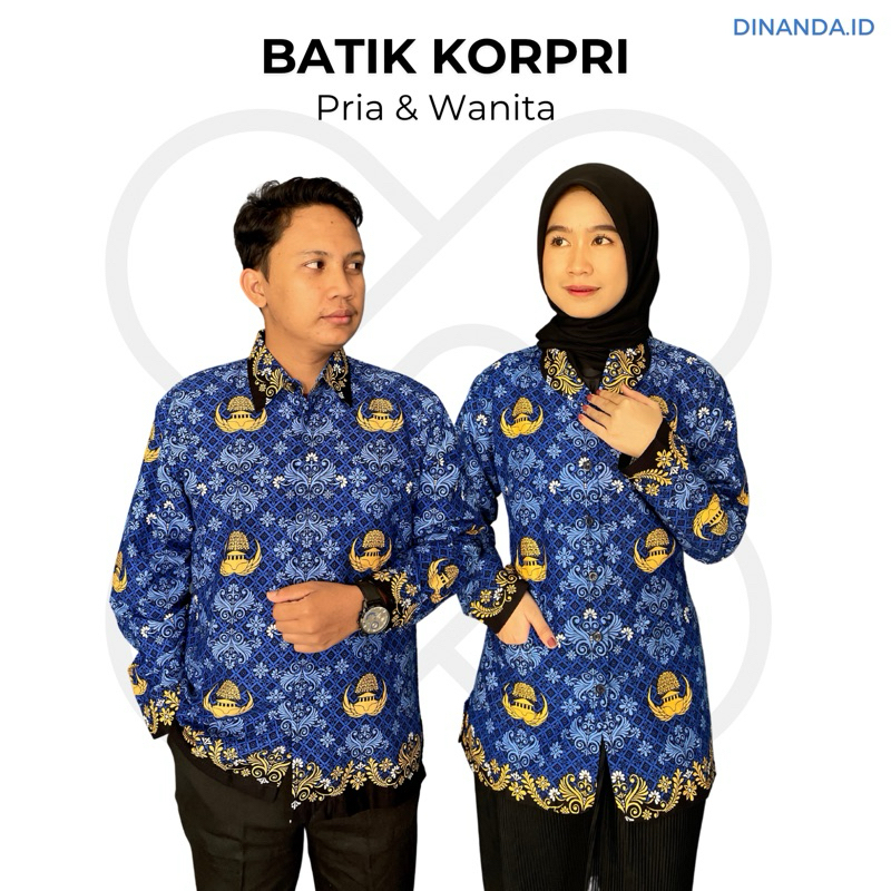 Kemeja BATIK KORPRI Wanita & Pria S - 5XL