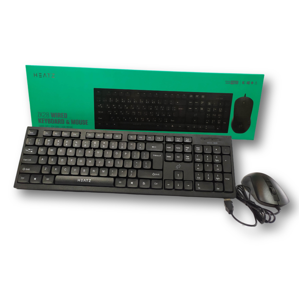Keyboard Wired & Mouse Heatz ZK28