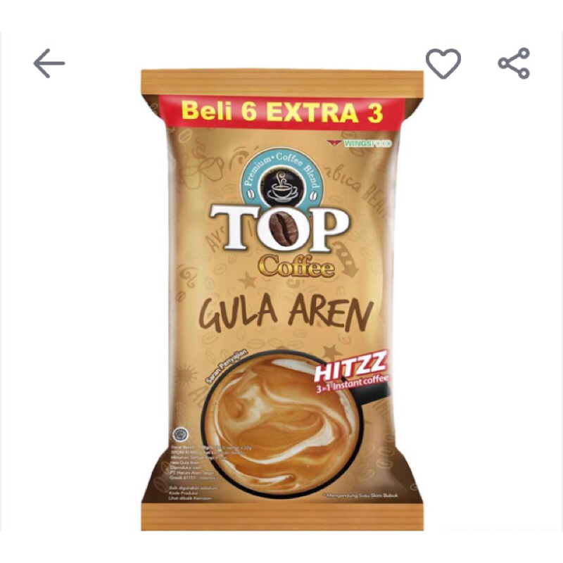 

(Misha) Top Coffee Gula Aren Instant 9X22G