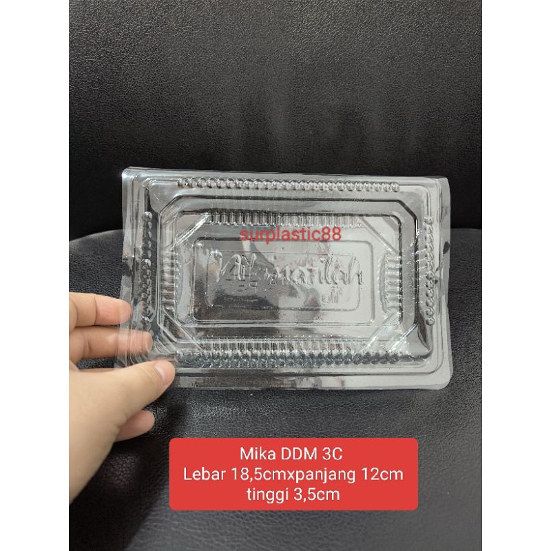 isi 100pcs Mika DDM 3X Mika plastik Mika bening tempat Bolu tempat nasi kuning