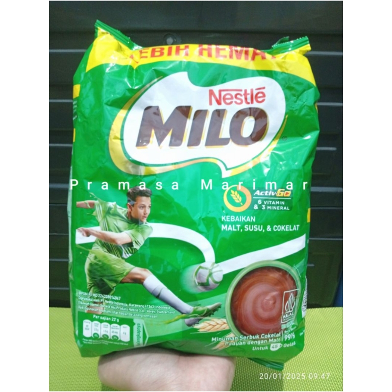 

Milo Active-Go 990gr Exp.2026 Susu Cokelat Pouch Nestle Active Go Coklat Bubuk 990 gr