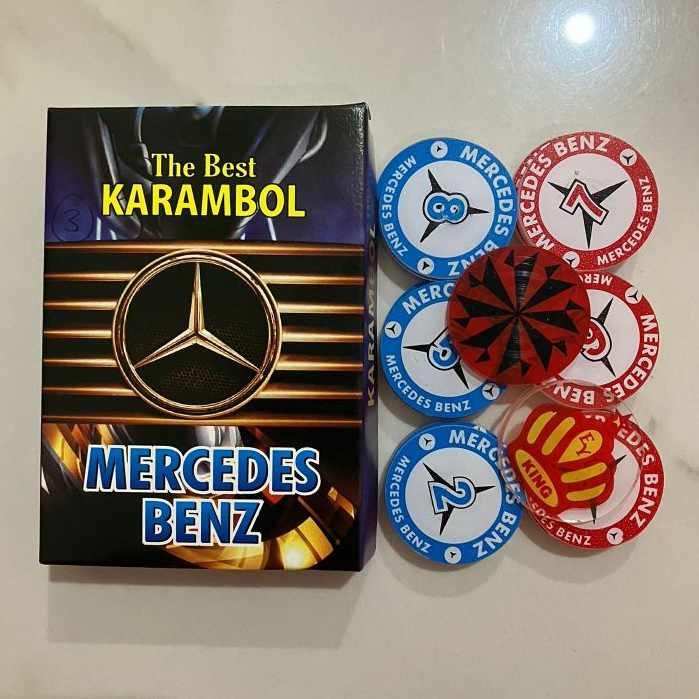 Biji Karambol Tebal 3 mm Motif Mercedes Benz Merci / Random | koin krambol satu lapis original | 1 s