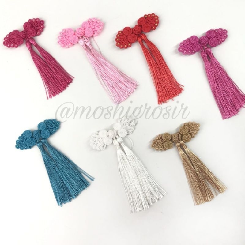 1 BUAH - KANCING SHANGHAI 2 TASEL/ TASEL IMLEK/ APLIKASI IMLEK/ KANCING IMLEK/KANCING SHANGHAI MERAK