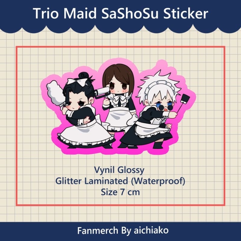 

Sticker Die Cut Glitter Anime Jujutsu Kaisen Maid By Aichiako