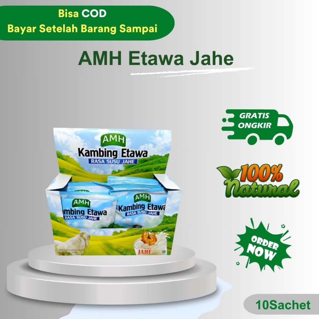 

Etawa AMH rasa Jahe Susu Kambing Etawa Bubuk - Isi 10 Sachet ORIGINAL