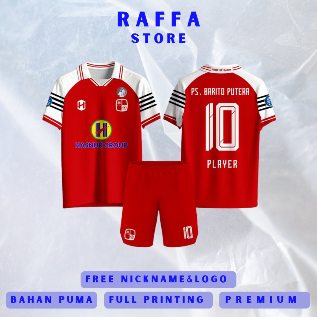 JERSEY HOME BARITO PUTERA BRI LIGA 1 FREE NICKNAME & LOGO