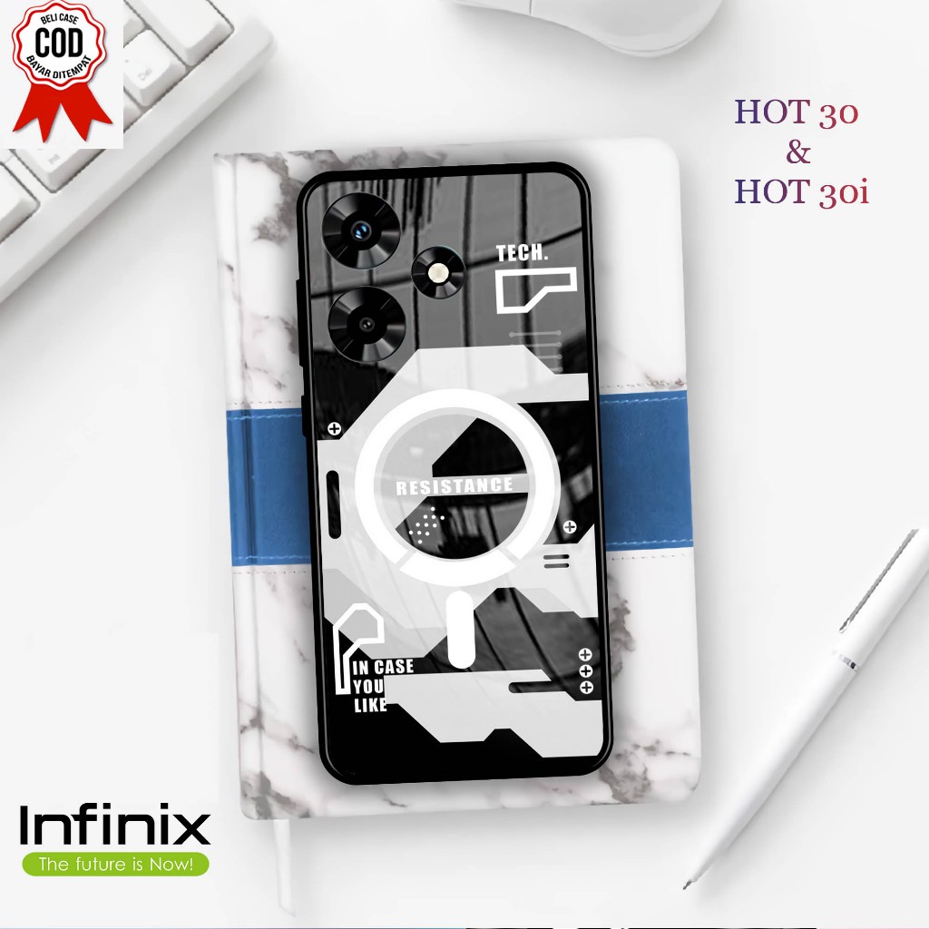 Softcase Kaca INFINIX HOT 30 & 30i  - Case Handphone INFINIX HOT 30 & 30i [T127]