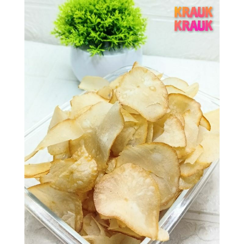 

KERIPIK SINGKONG ASIN GURIH 100GR - Krauk krauk