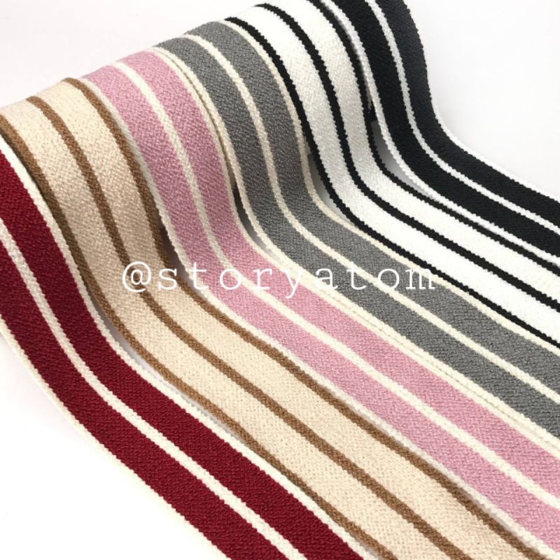 

1 YARD | 3.8 CM | PITA HANDUK GARIS TIGA / BAHAN CRAFT / PITA BAHAN HANDUK / PITA KOREA BAHAN HANDUK