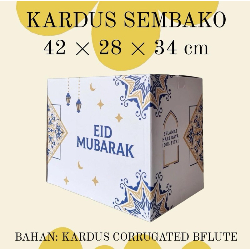 

(MIN ORDER 5 PCS) DUS SEMBAKO LEBARAN IDUL FITRI 42x28x34 / BOX HAMPERS PARCEL