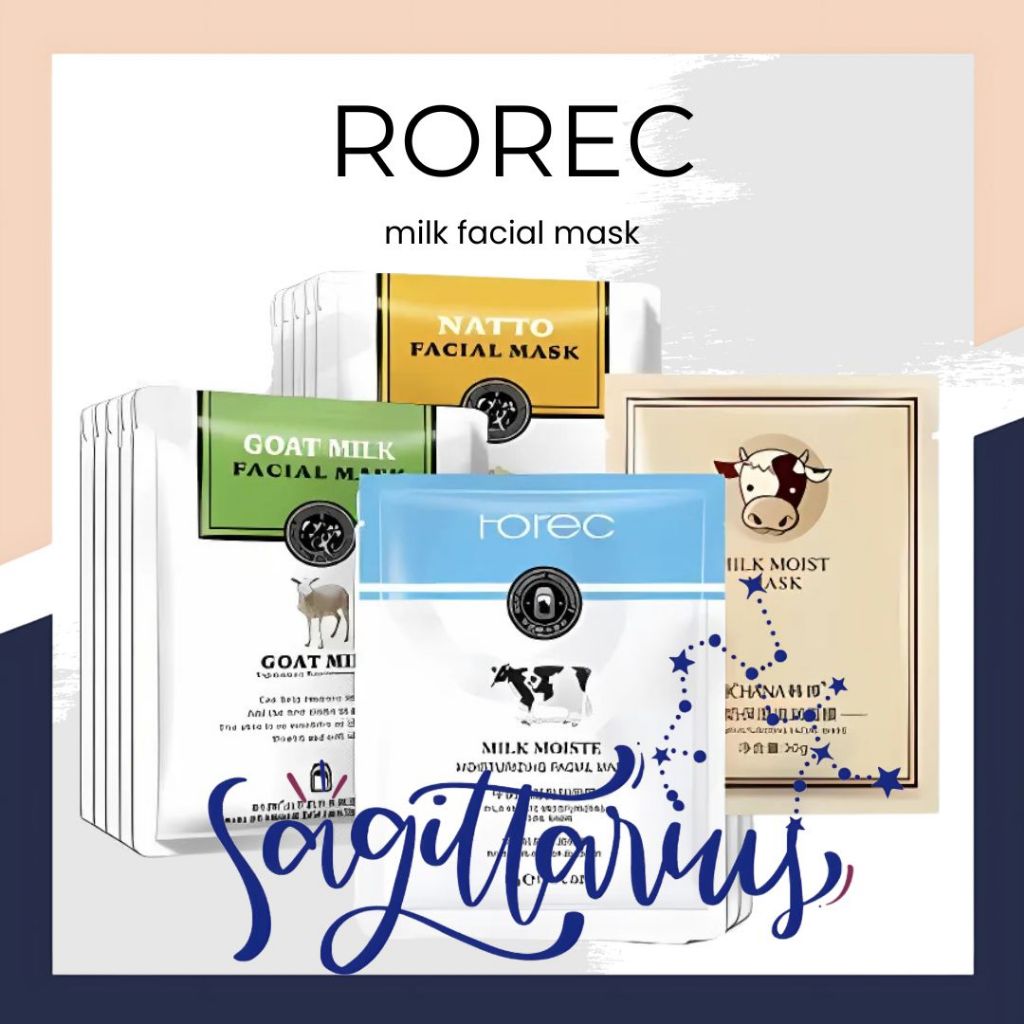 ROREC HCHANA Goat Milk Natto Plus Facial Sheet Mask RO001 - SGR