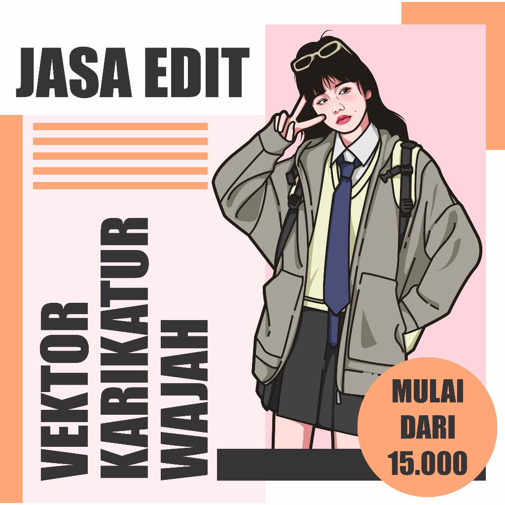 (SOFTFILE) Jasa Edit Foto - Vektor Wajah /Custom Vektor /Karikatur Wajah /Karikatur Custom/ EditFoto