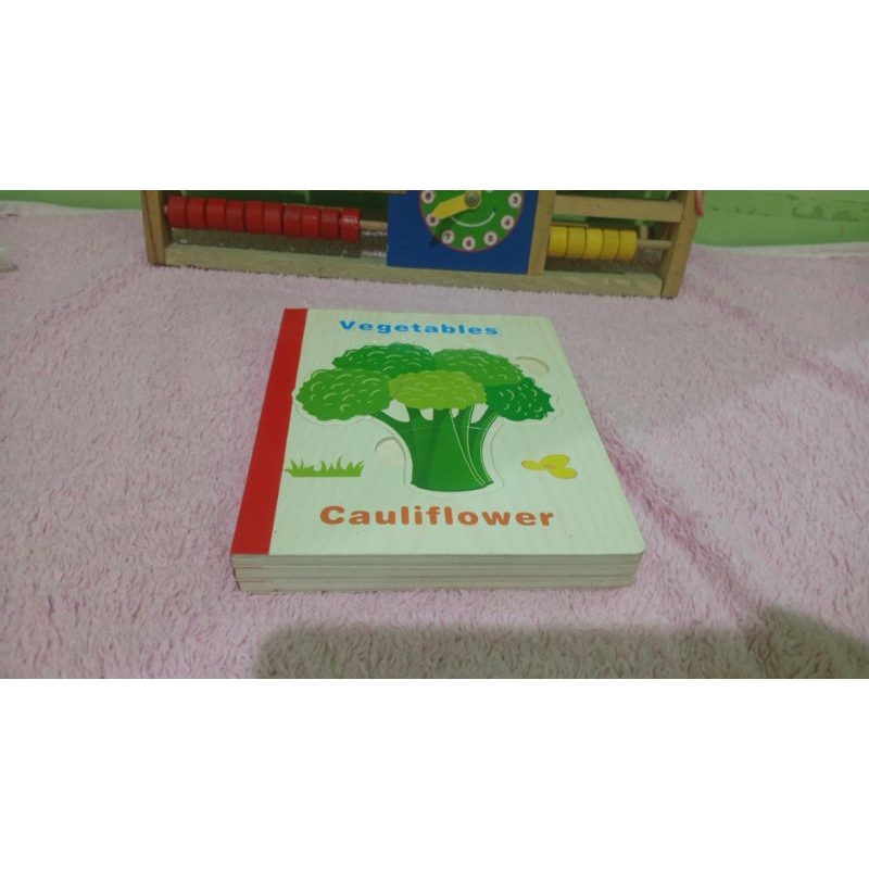 (PRELOVED) puzzle book sayuran bahan kayu